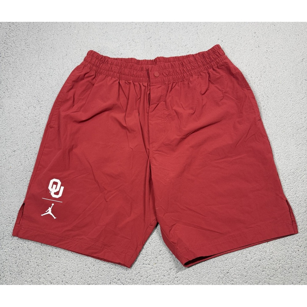 Nike Jordan Oklahoma Sooners Shorts Mens XL Red NCAA Basketball Nylon Training
